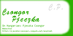 csongor pjeczka business card